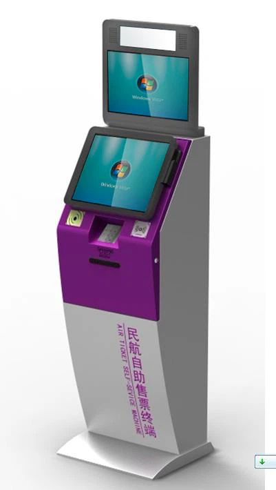 Dual Screen Lobby Style Airline Self Check In Kiosk